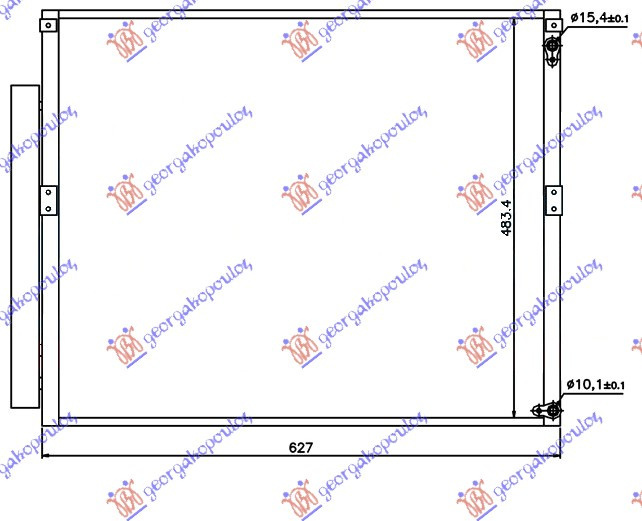 Radiator Ac/ (62 7x50 3x1 6) - Toyota Land Cruiser Prado 120 (J12) 2002 , 88461-60090