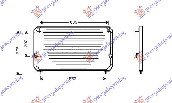 Radiator Ac/ (69x34 5) - Toyota Carina E/Corona 1991 , 8846020380