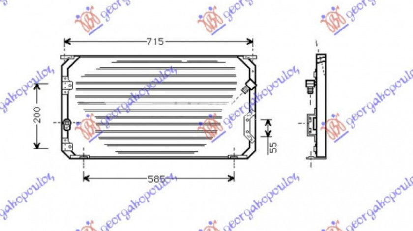 Radiator Ac/ (69x34) 92-93 (9/12 9) - Toyota Corolla (E 10) L/B (5d) 1992 , 8846012410