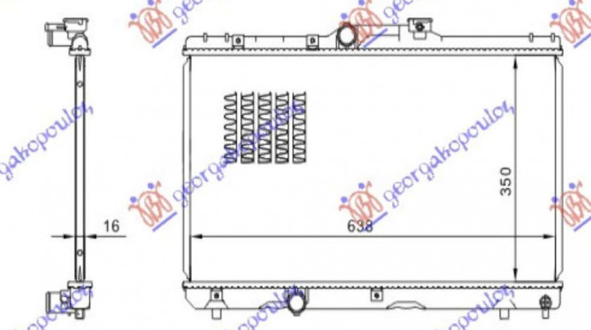 Radiator Ac/ (69x34) 93-96 (7 2/15 5) - Toyota Corolla (E 10) H/B (3/5d) 1992 , 88460-12460