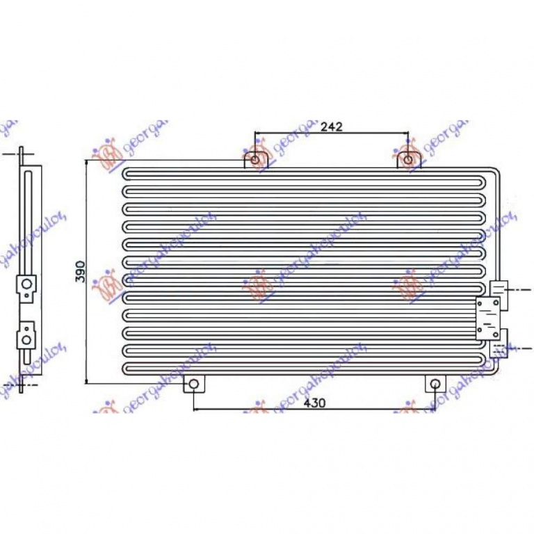 Radiator Ac/ 95- Ts(54 5x34 5) - Alfa Romeo 145 1999 , 60610662