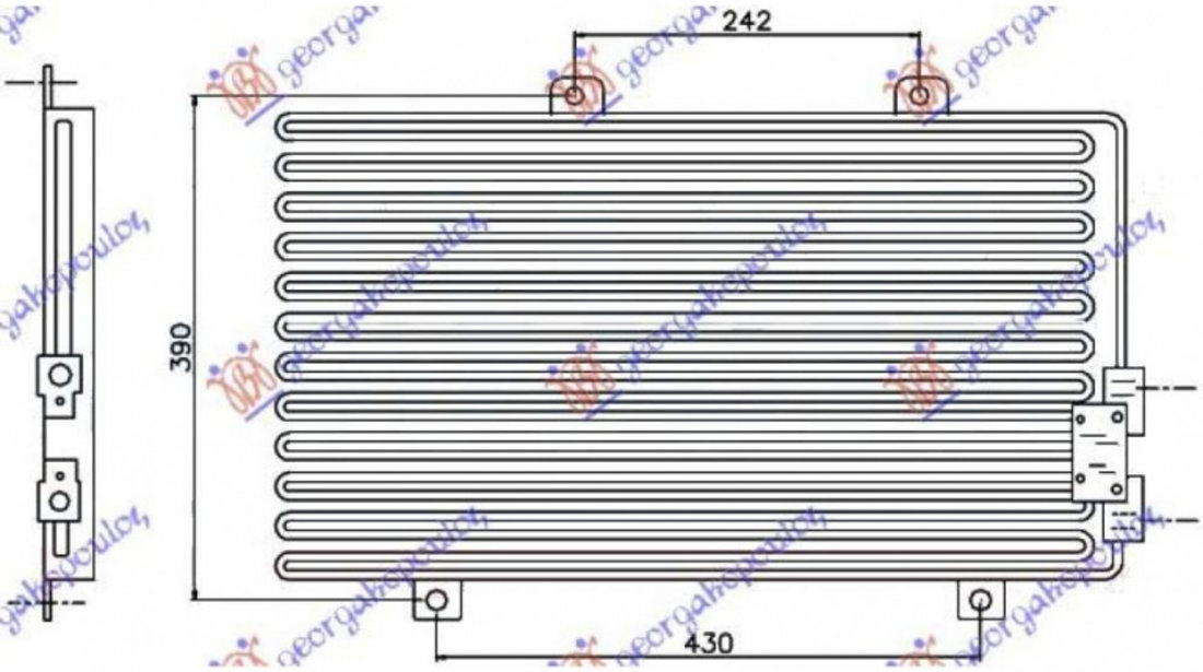 Radiator Ac/ 95- Ts(54 5x34 5) - Alfa Romeo 155 1992 , 60610662