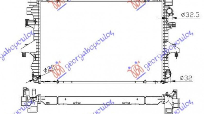 Radiator Ac/ Benzina-Diesel (540x450x16) - Vw Cross Touran 2007 , 1t0820411e