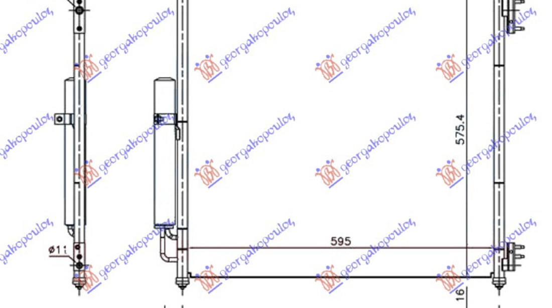 Radiator Ac/ Benzina-Diesel (595x575x16) - Range Rover 2012 , Lr035791