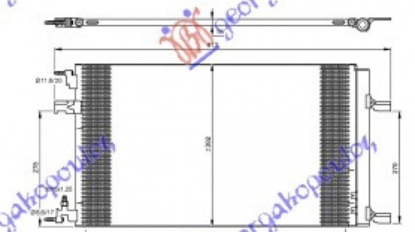 Radiator Ac/ Benzina-Diesel(625x380x16) - Opel Astra J 4usi 2013 , 1850135