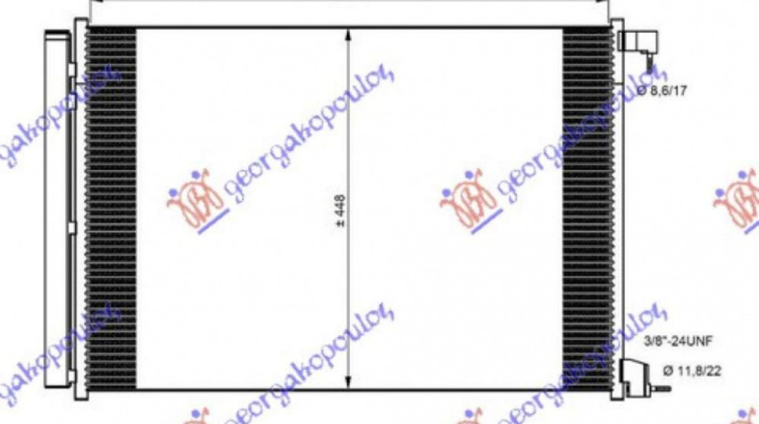 Radiator Ac/ Benzina - Diesel (640x448x12) R134 - Mercedes C Class (W205) Coupe/Cabrio 2012 , 995001854