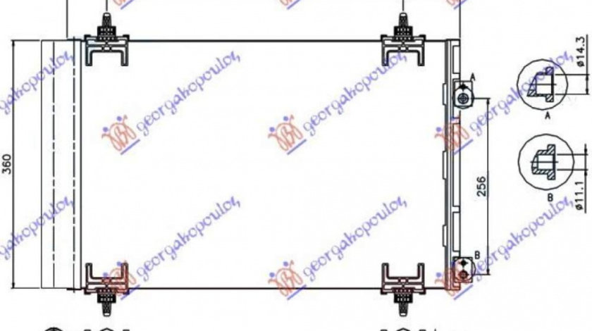 Radiator Ac/ Bz/Ds (53 5x36x1 2) - Citroen C4 Picasso 2007 , 6455gh