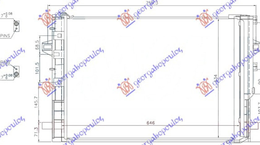 Radiator Ac/ -Diesel (61x45 8) - Mercedes A Class (W176) 2012 , A2465000454