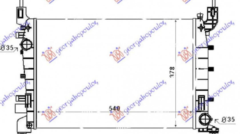 Radiator Ac/ -Diesel (62 7x29 5) - Fiat Punto 2012 , 55700408