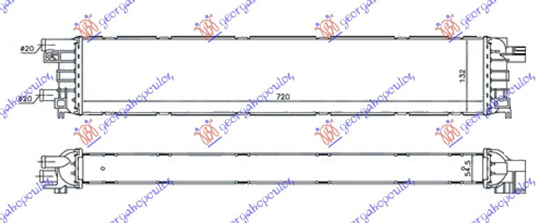 Radiator Apa 3 0 Tfsi/S4 Benzina 2 0 Tdi Diesel (720x132x55) - Audi A4 2007 , 4g0145804