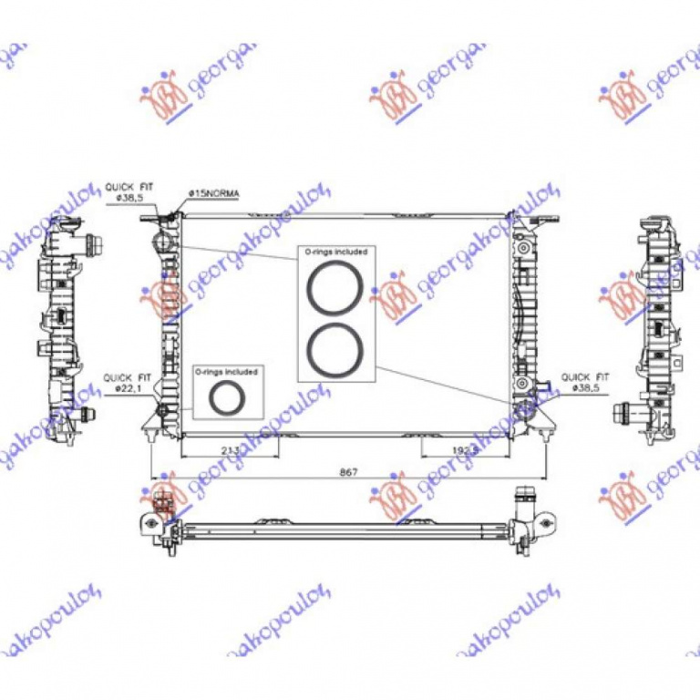 Radiator Apa - Audi A4 2011 , 8k0121251q