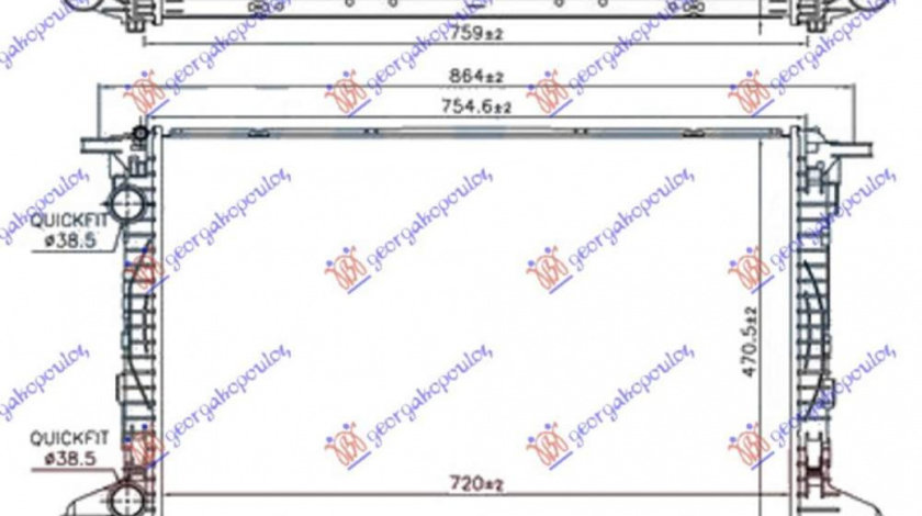 Radiator Apa - Audi A4 2012 , 8w0121251l