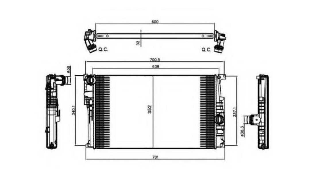 Radiator apa BMW 3 (F30, F35, F80) 2011-2016 #2 17117600520