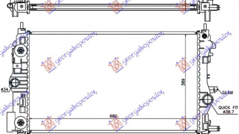 Radiator Apa - Chevrolet Cruze 2013 , 1300306