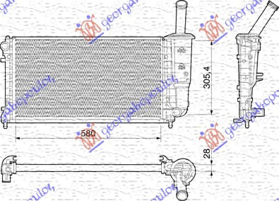 Radiator Apa - Fiat Punto 2003 , 51723827