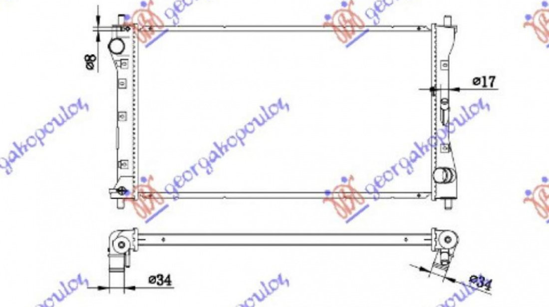 Radiator Apa - Fiat Sedici 2007 , 1770079j50