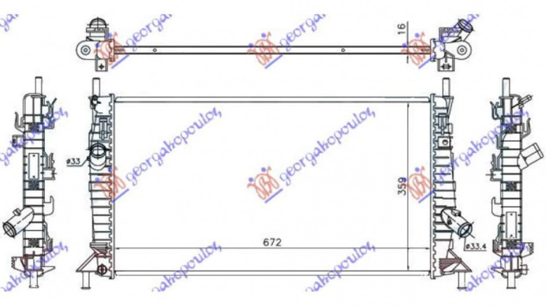 Radiator Apa - Ford Focus 2004 , Z60215200c