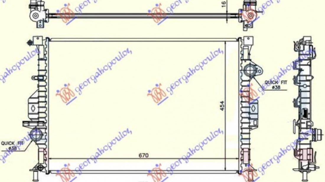 Radiator Apa - Ford Focus C-Max 2014 , 1457605