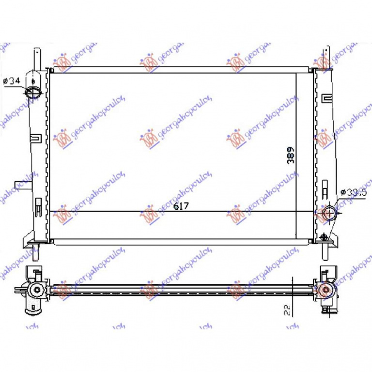 Radiator Apa - Ford Mondeo 1996 , 93bb8005ed