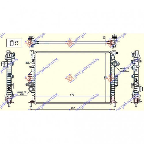 Radiator Apa - Ford S-Max 2007 , Lr039623