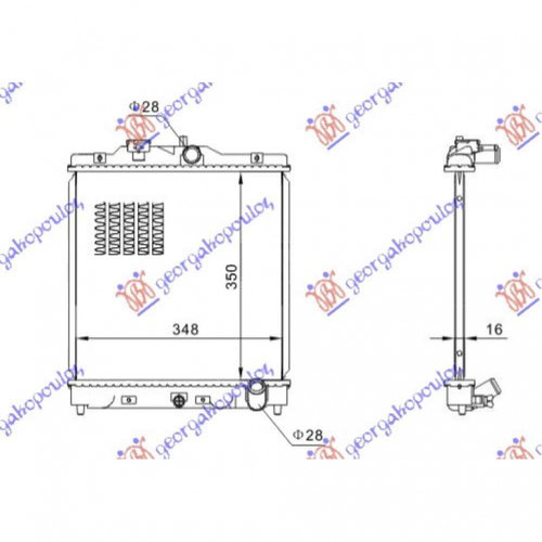 Radiator Apa - Honda Civic L/B 1996 , 19010-P01-003