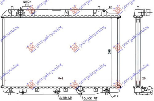 Radiator Apa - Honda Cr-V 2002 , 19010-Rma-E01