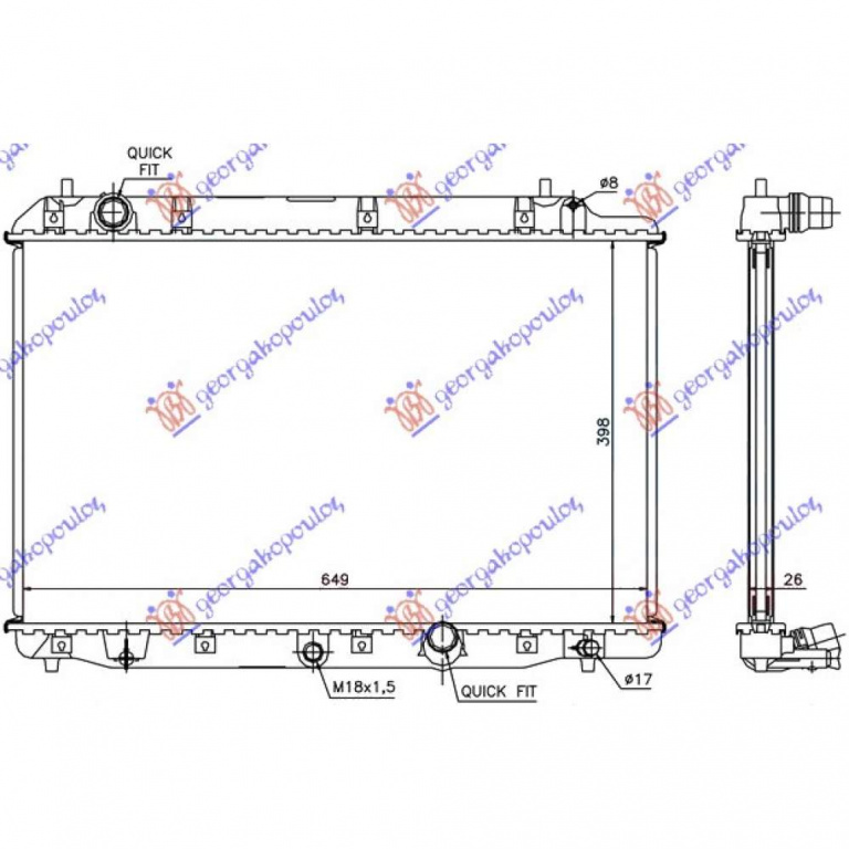 Radiator Apa - Honda Frv 2006 , 19010rmae01