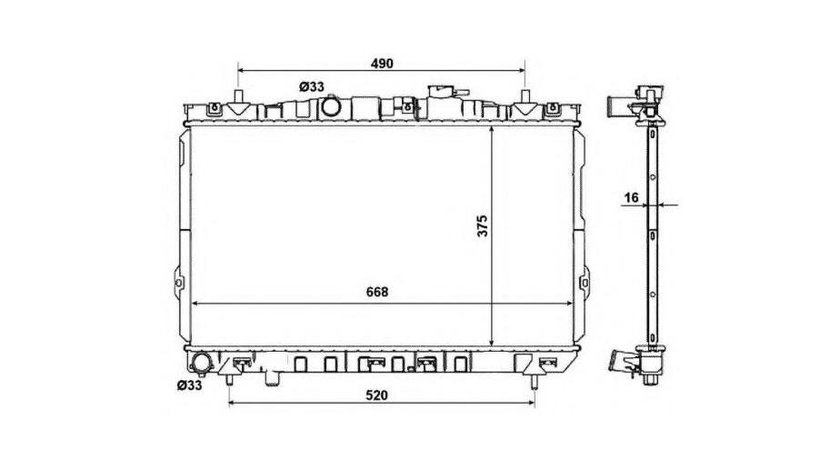 Radiator apa Hyundai COUPE (RD) 1996-2002 #3 01283099