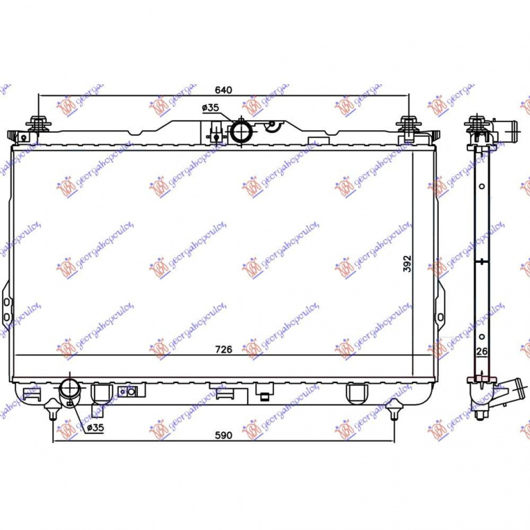 Radiator Apa - Hyundai Santa Fe 2000 , 25310-26450