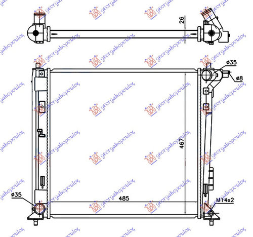 Radiator Apa - Hyundai Tucson 2012 , 25310d7000