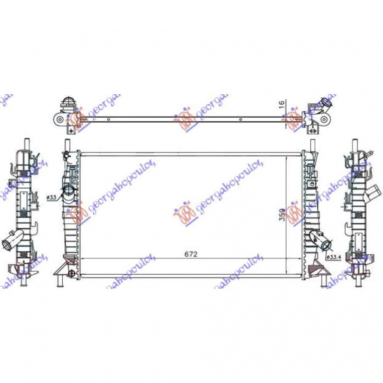 Radiator Apa - Mazda 3 Sdn-H/B (Bk) 2004 , 1354177