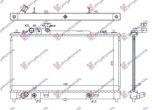 Radiator Apa - Mazda 6 2008 , Lf4j15200b