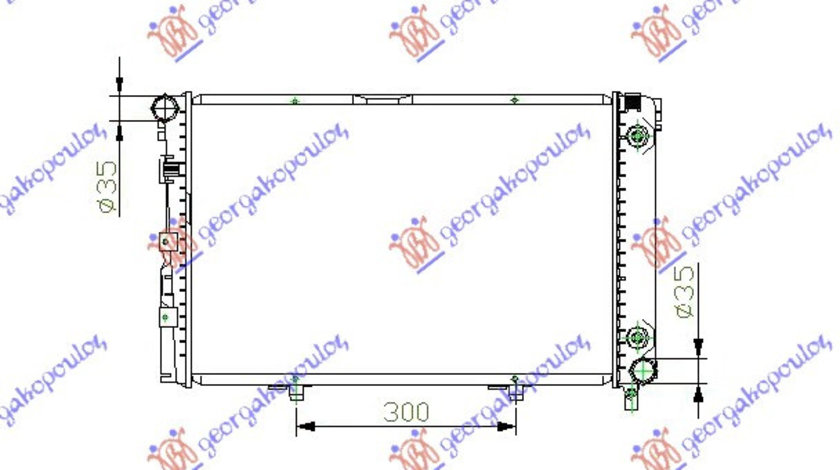 Radiator Apa - Mercedes 190e (W201) 1984 , 2015004203