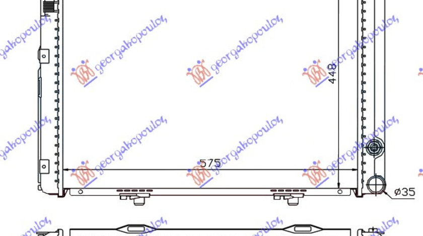 Radiator Apa - Mercedes 190e (W201) 1984 , A2015004303