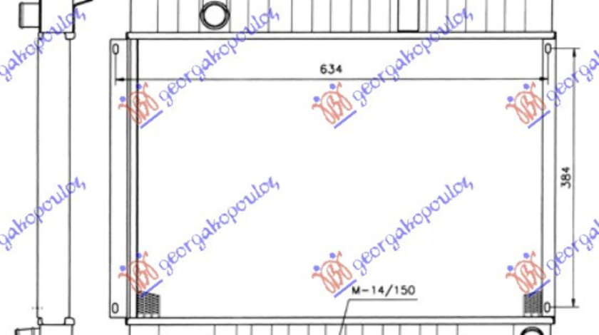 Radiator Apa - Mercedes 207/307 1977 , 6015006703