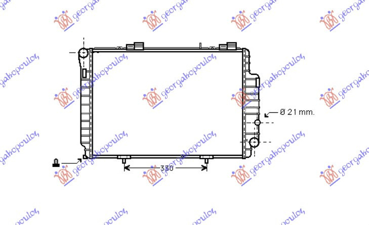 Radiator Apa - Mercedes C Class (W202) 1993 , 2025006303