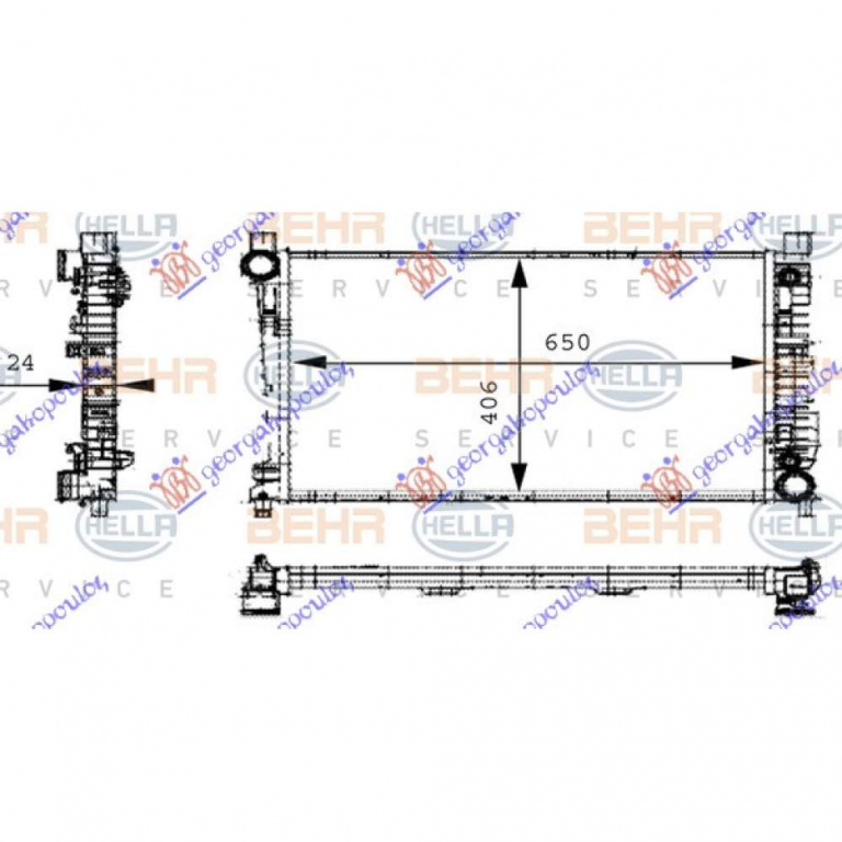 Radiator Apa - Mercedes C Class (W203) Sdn/S.W. 2003 , 2035003403