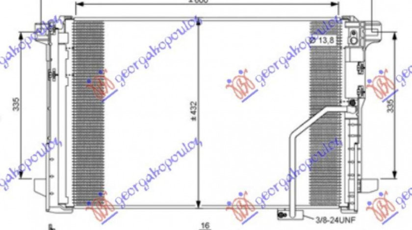 Radiator Apa - Mercedes C Class (W204)2011 2012 , 2045001203