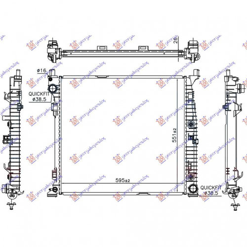 Radiator Apa - Mercedes Gls (X166) 2015 , 995001303