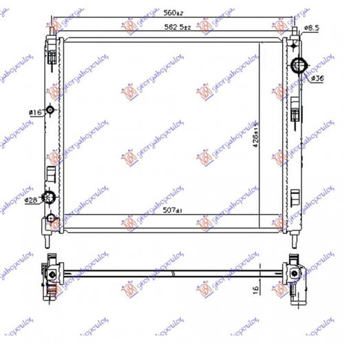 Radiator Apa - Nissan Juke 2015 , 214101kk0a