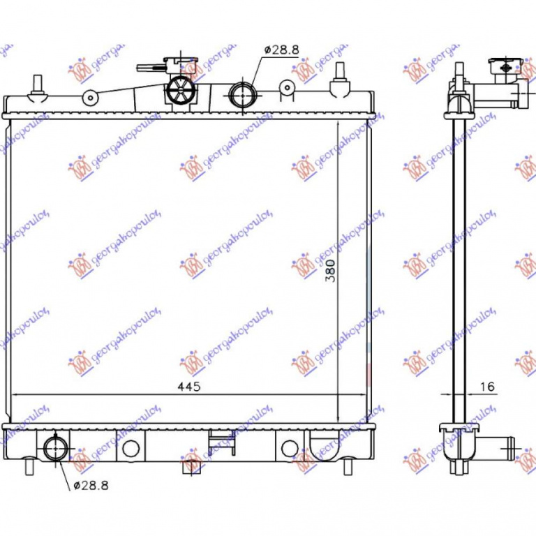 Radiator Apa - Nissan Micra (K12) 2002 , 21410ax200