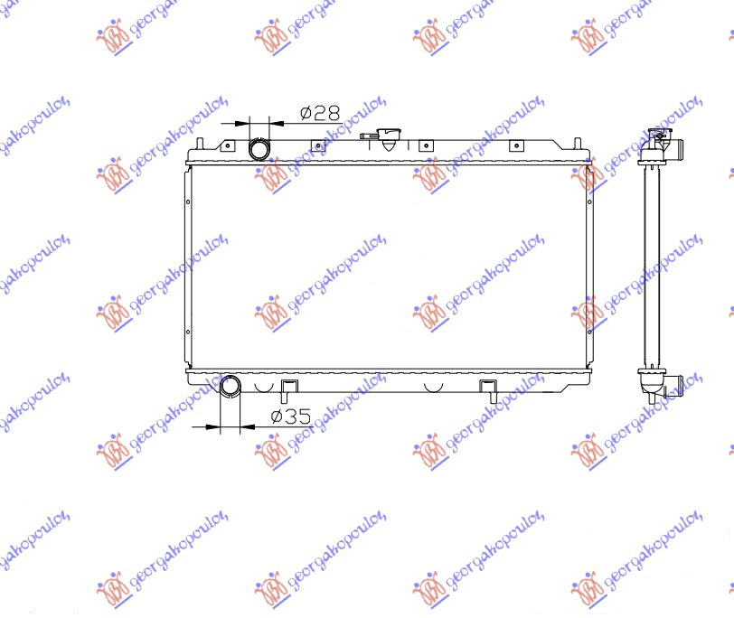 Radiator Apa - Nissan Primera (P11) 1999 , 214109f602