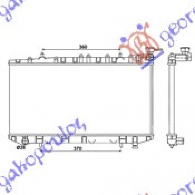 Radiator Apa - Nissan Sunny (N14) L/B 1992 , 2141057y00