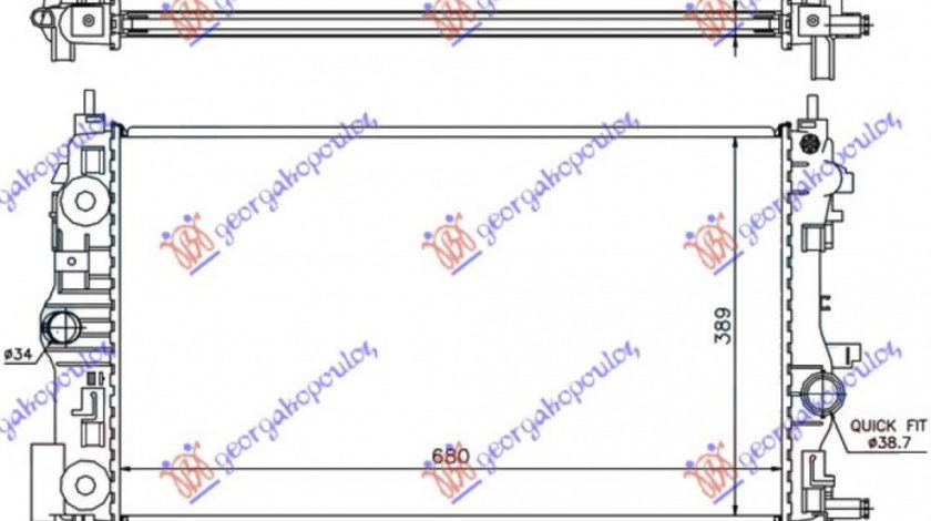 Radiator Apa - Opel Astra J 3 Usi /Gtc 2011 , 1300298