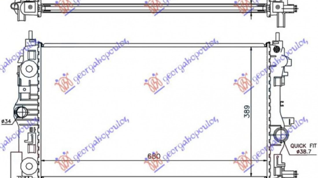 Radiator Apa - Opel Astra J 5 Usi/S.W. 2013 , 1300298