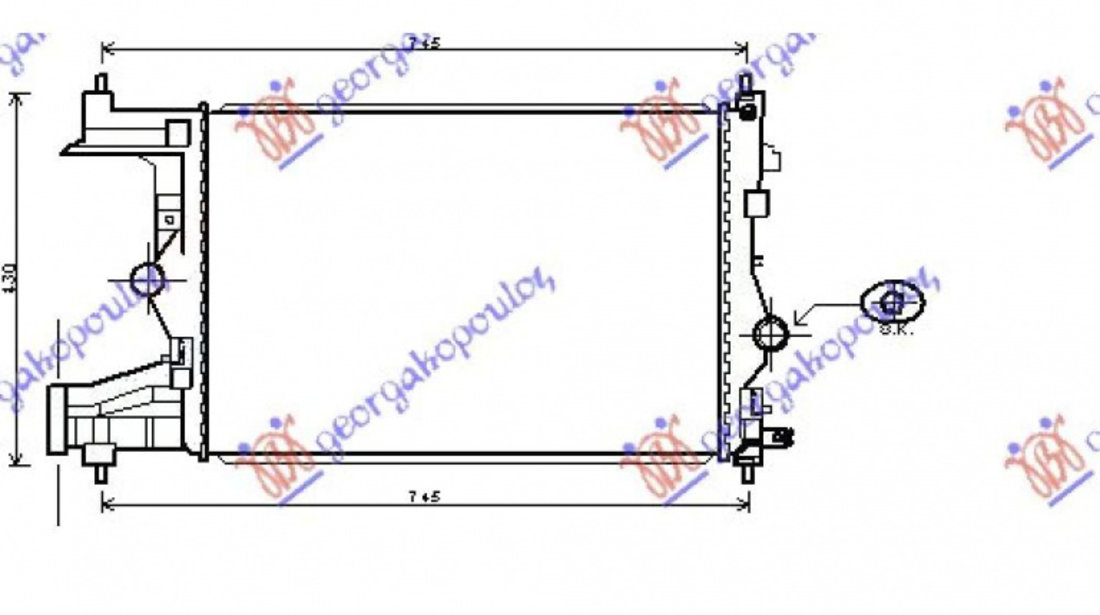 Radiator Apa - Opel Astra J 5 Usi/S.W. 2013 , 1300301