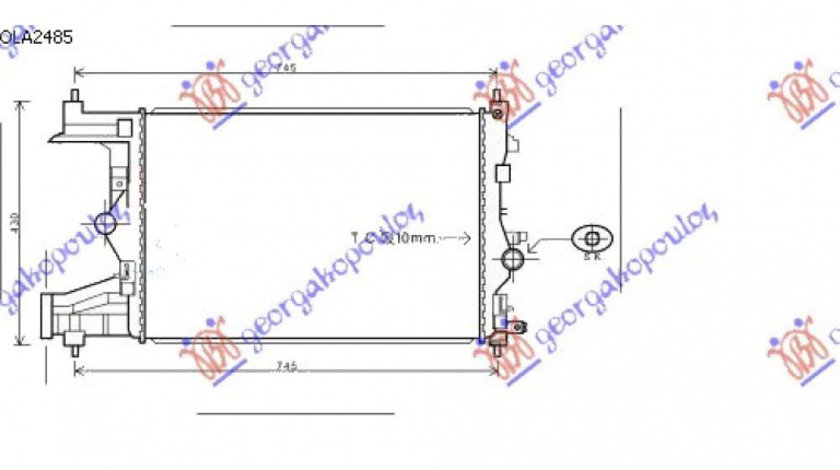 Radiator Apa - Opel Astra J 5 Usi/S.W. 2013 , 1300302