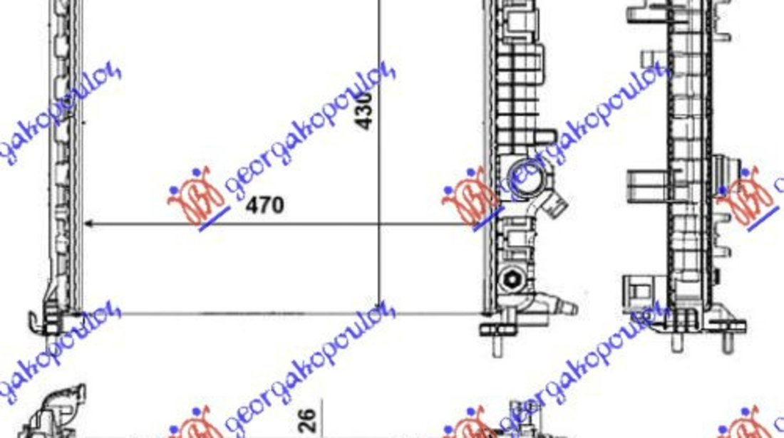 Radiator Apa - Opel Meriva 2010 , 1300310