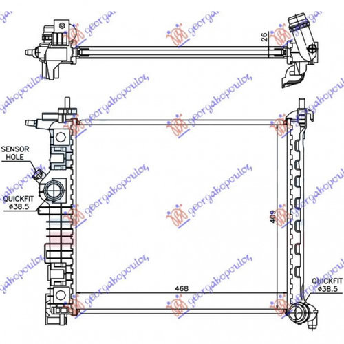 Radiator Apa - Opel Meriva 2014 , 1300304