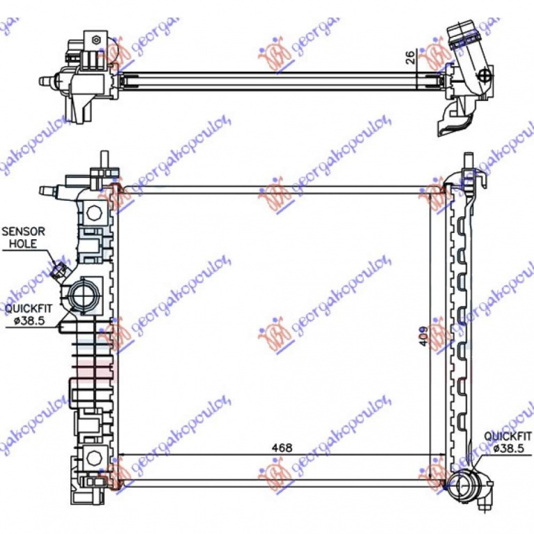 Radiator Apa - Opel Meriva 2014 , 1300308